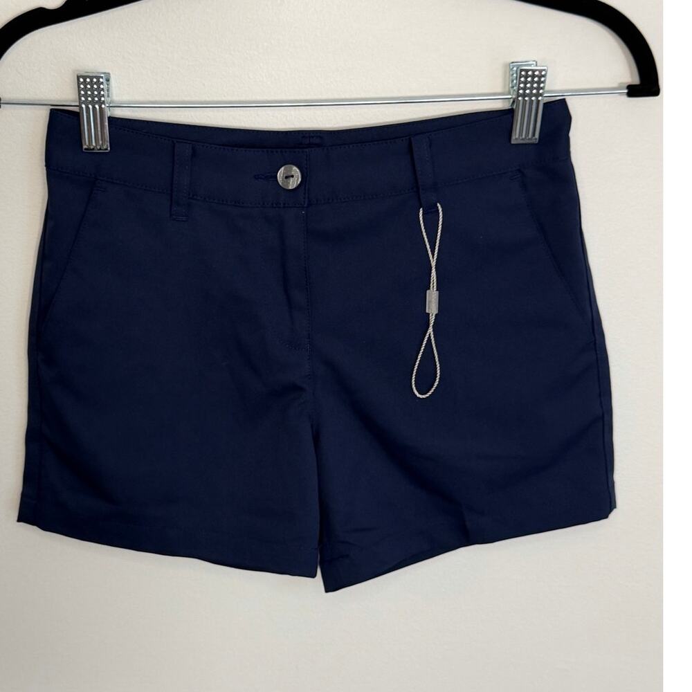 PUMA Girls Golf Shorts Navy Blue dryCELL Youth Active Bottoms Size M